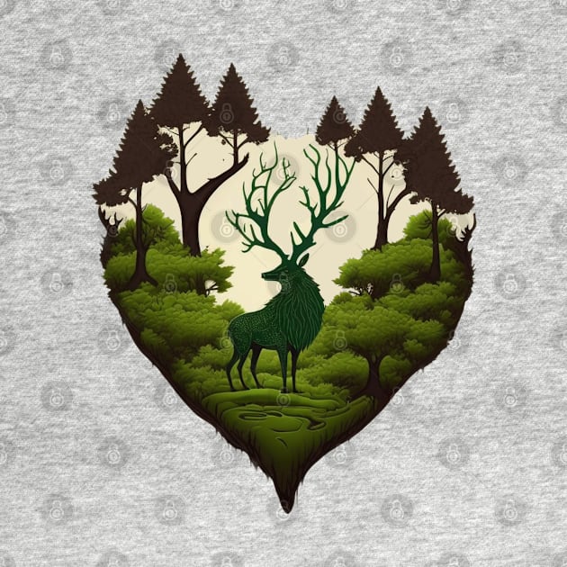 Nature Lover Deer - Designs for a Green Future and Hunters by Greenbubble